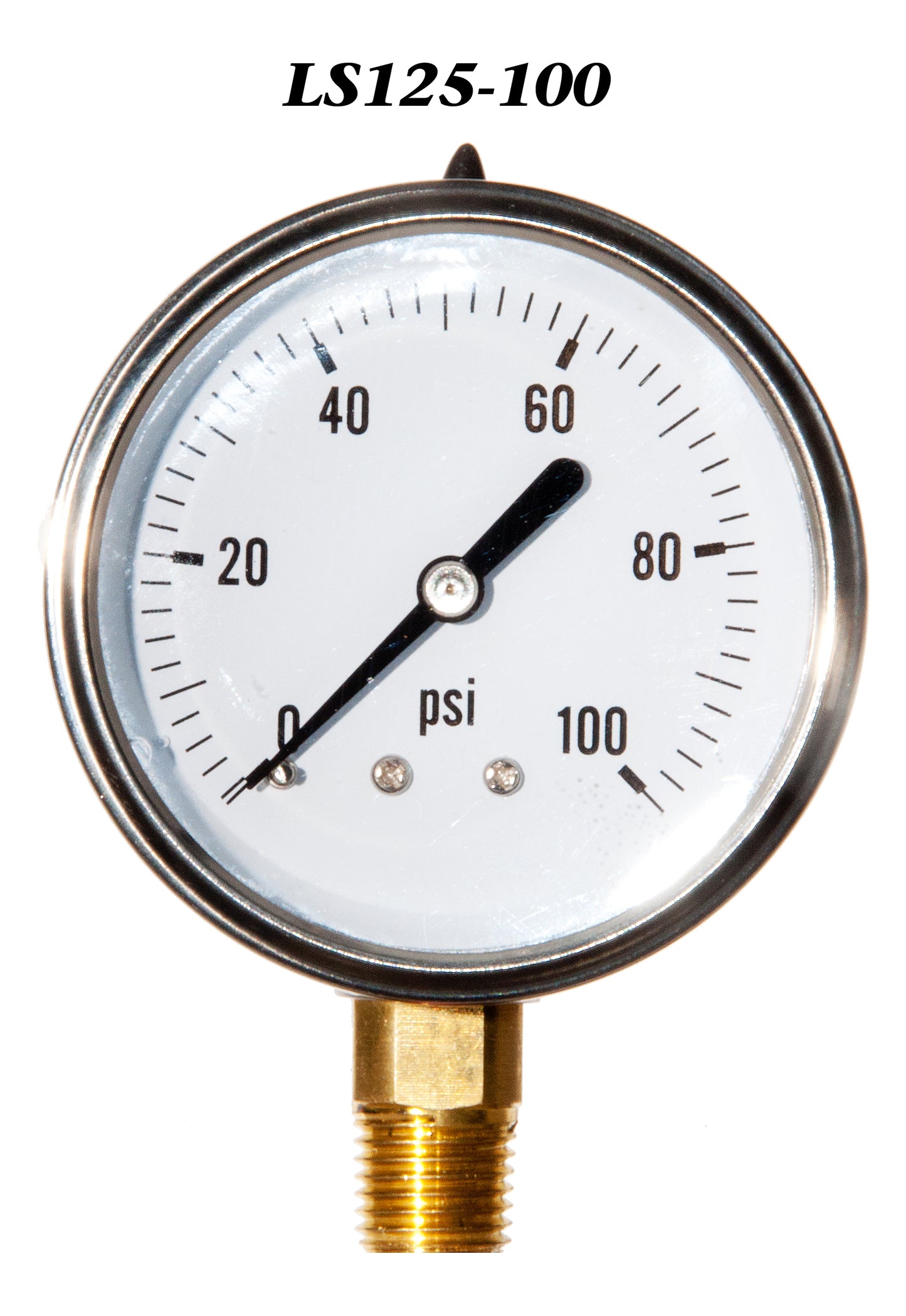 Pressure Gauge, 0-100 PSI Liquid Filled 2 1/2" Face