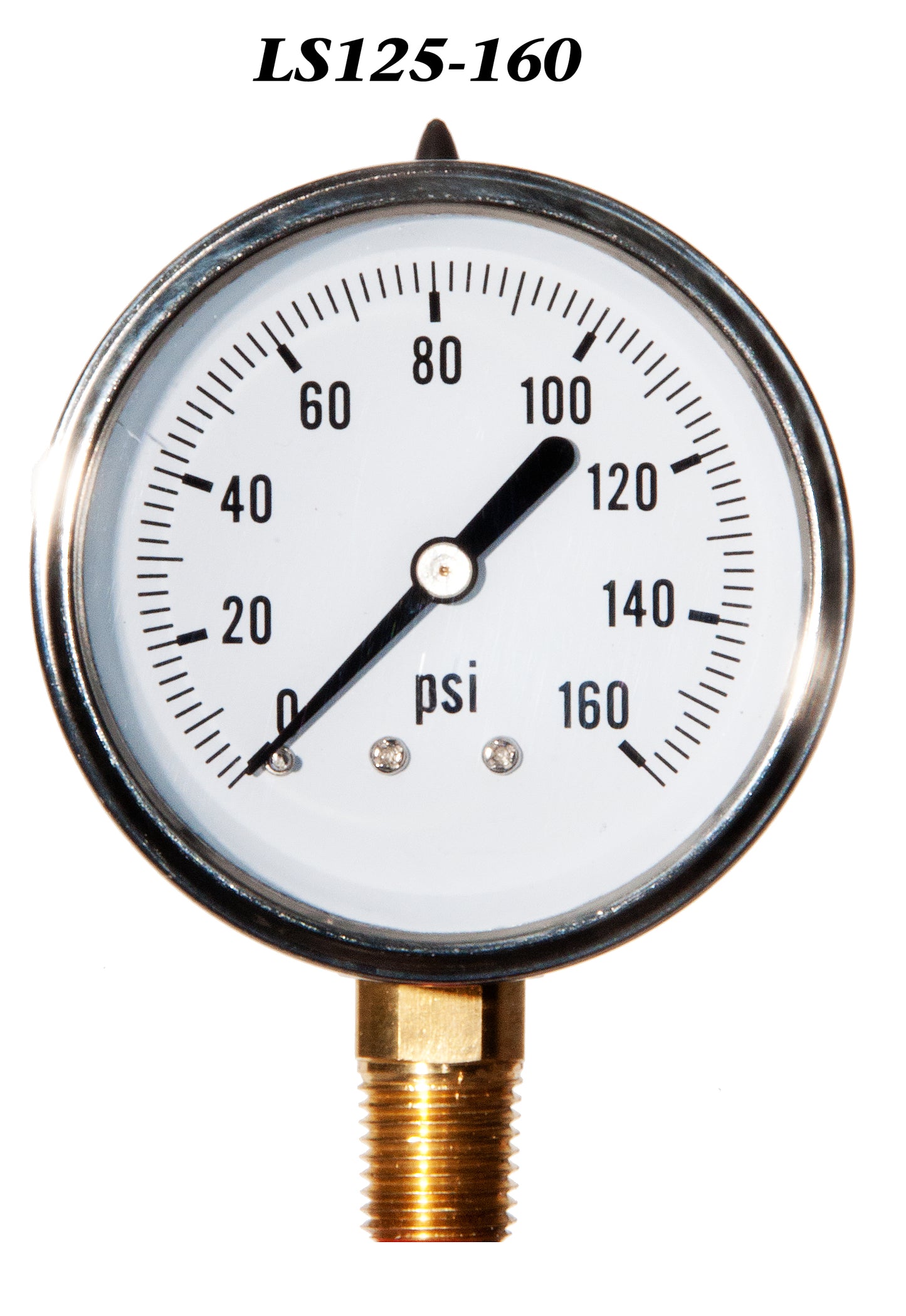 Pressure Gauge, 0-160 PSI Liquid Filled 2 1/2" Face