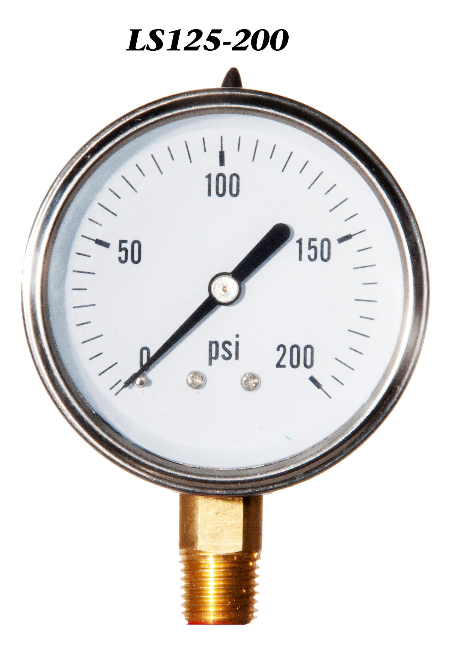 Pressure Gauge, 0-200 PSI Liquid Filled 2 1/2" Face