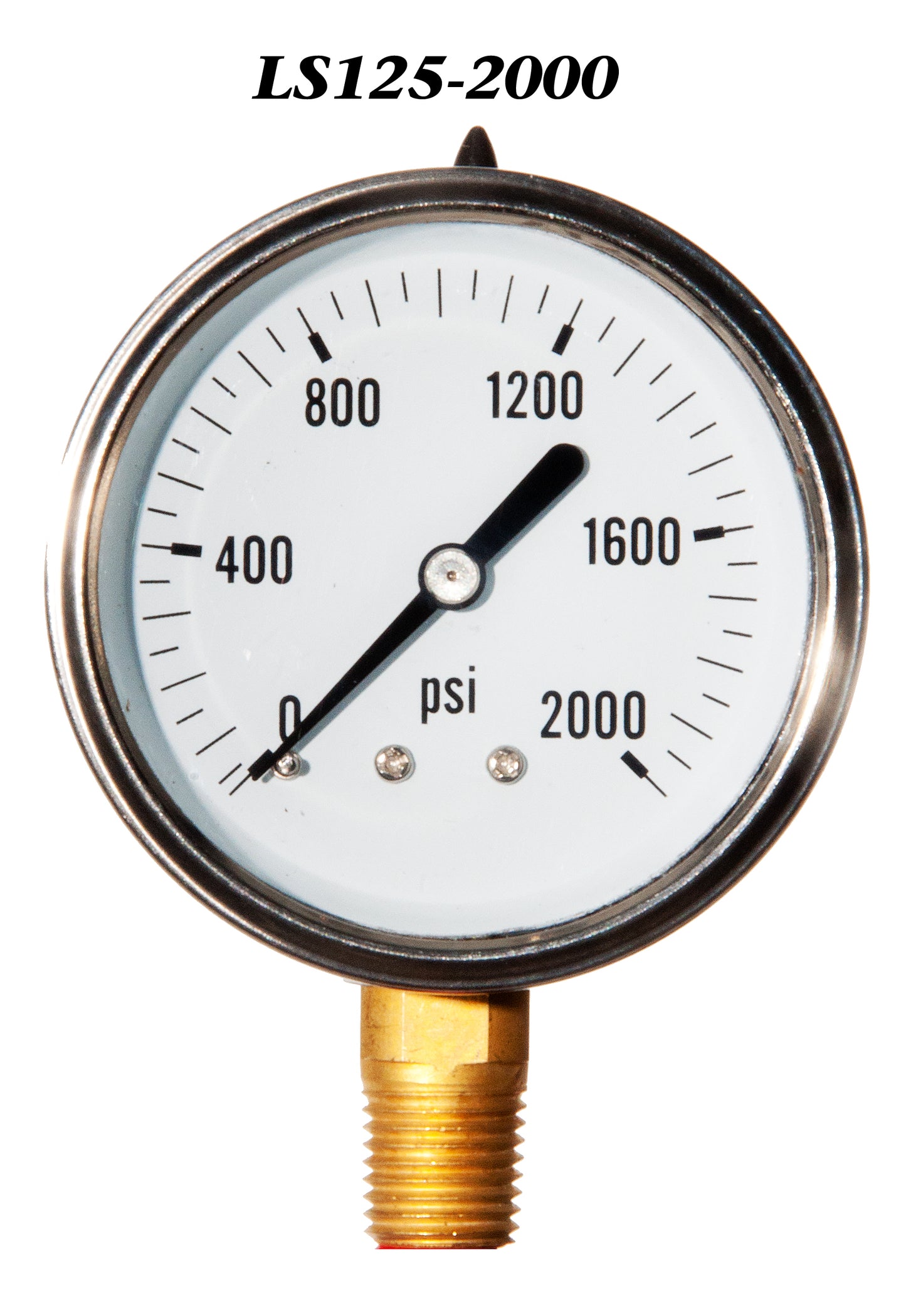 Pressure Gauge, 0-2000 PSI Liquid Filled 2 1/2" Face