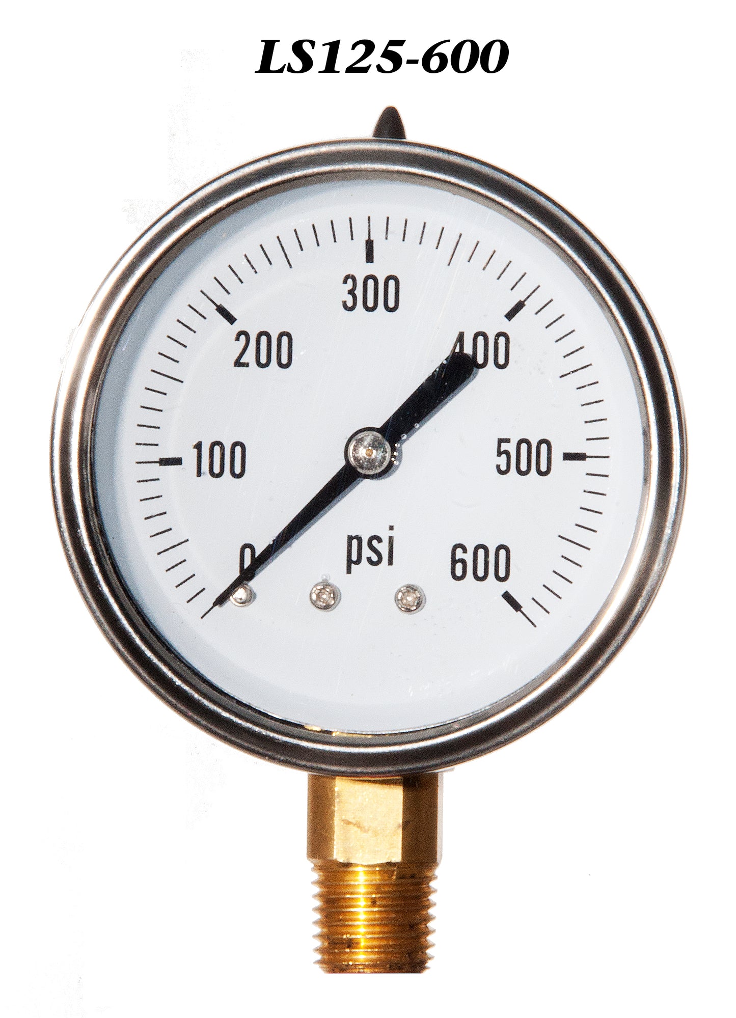 Pressure Gauge, 0-600 PSI Liquid Filled 2 1/2" Face