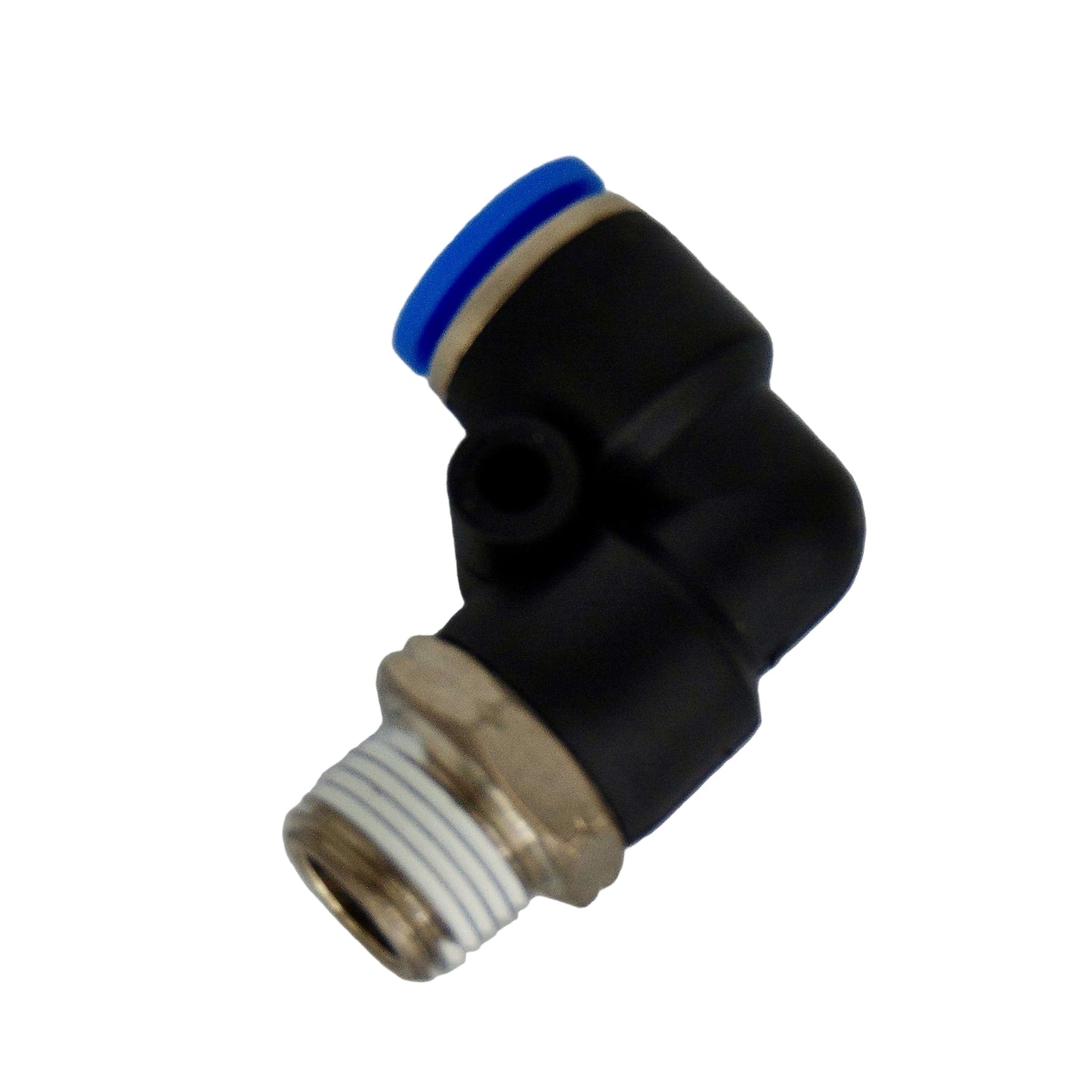 Connector Elbow Fitting: Push-to-Connect, 1/4" OD Tube x 1/8" Pipe Size, Brass